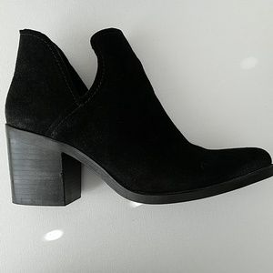 Black suede bootie